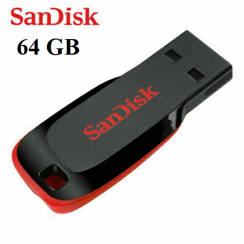 SanDisk Cruzer Blade USB 64GB 2.0 Flash Drive Memory Stick 